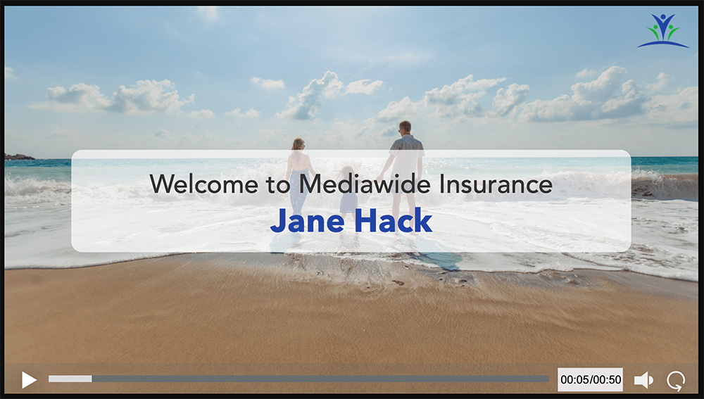 Personalised video showing the viewers first name